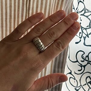 925 Handmade Ribbed Ring